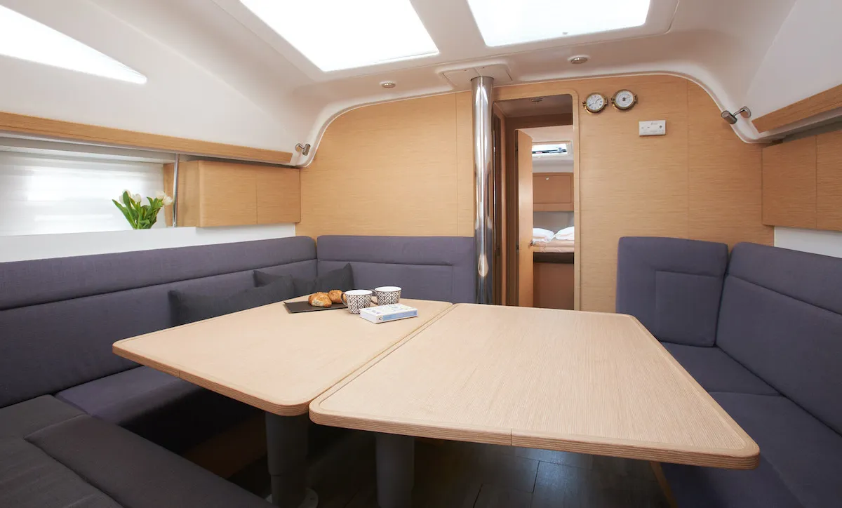 Salon of California, a Elan Impression 45 sailboat at Grad Kaštela, Croatia