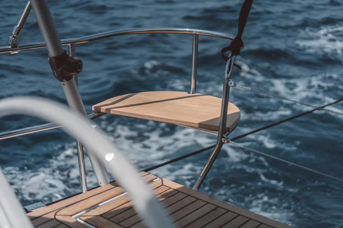 Cockpit of REBEL YELL, a Elan Impression 45.1 sailboat at Pula, Croatia