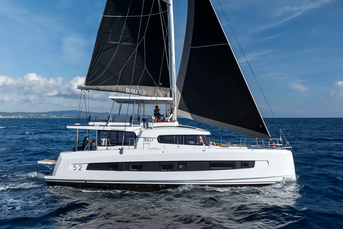 Exterior view of Lumière, a Bali 5.2 catamaran at Općina Sukošan, Croatia