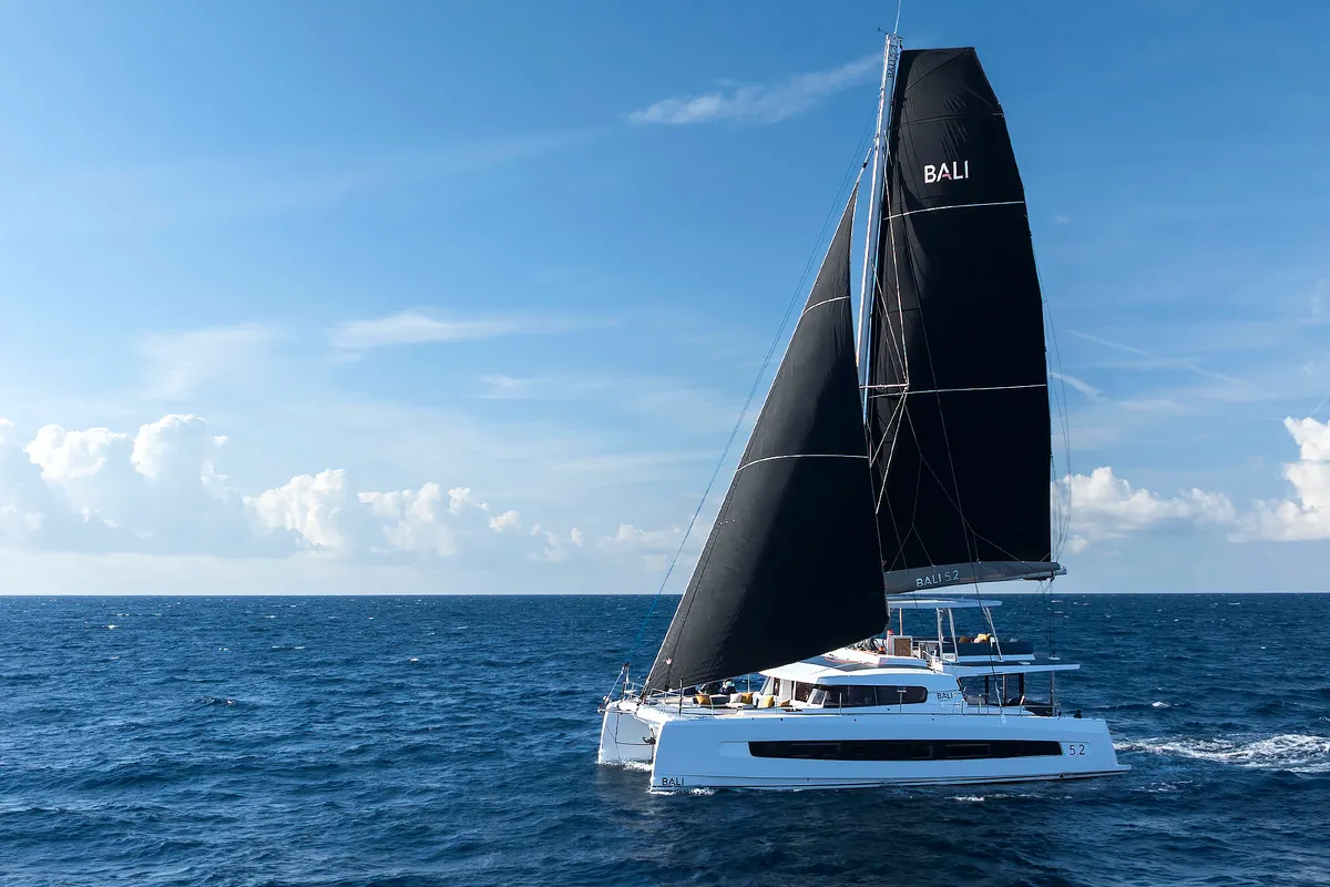 Exterior view of Lumière, a Bali 5.2 catamaran at Općina Sukošan, Croatia