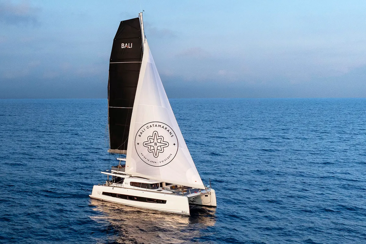 Exterior view of Lumière, a Bali 5.2 catamaran at Općina Sukošan, Croatia