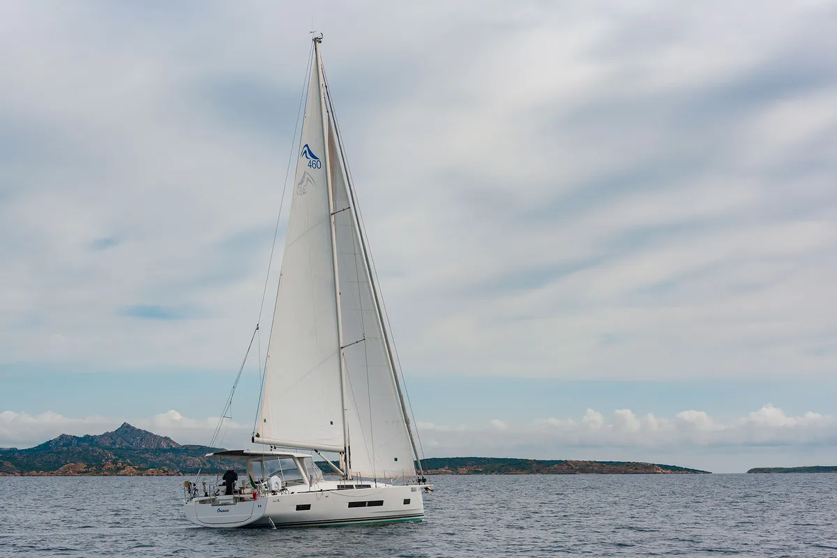 Exterior view of Orsasei - Owner version, A/C, Water maker, Solar Panel, a Hanse 460 sailboat at Cannigione, Italy