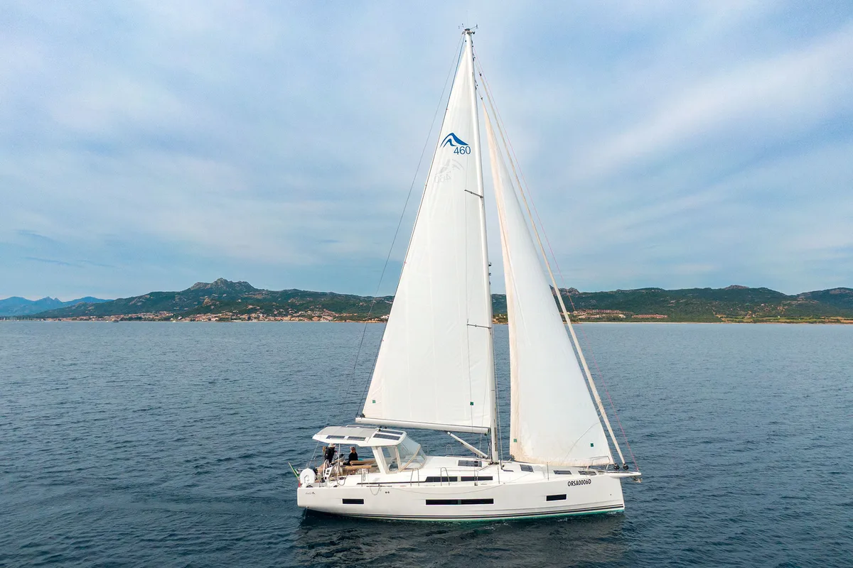 Exterior view of Orsasei - Owner version, A/C, Water maker, Solar Panel, a Hanse 460 sailboat at Cannigione, Italy