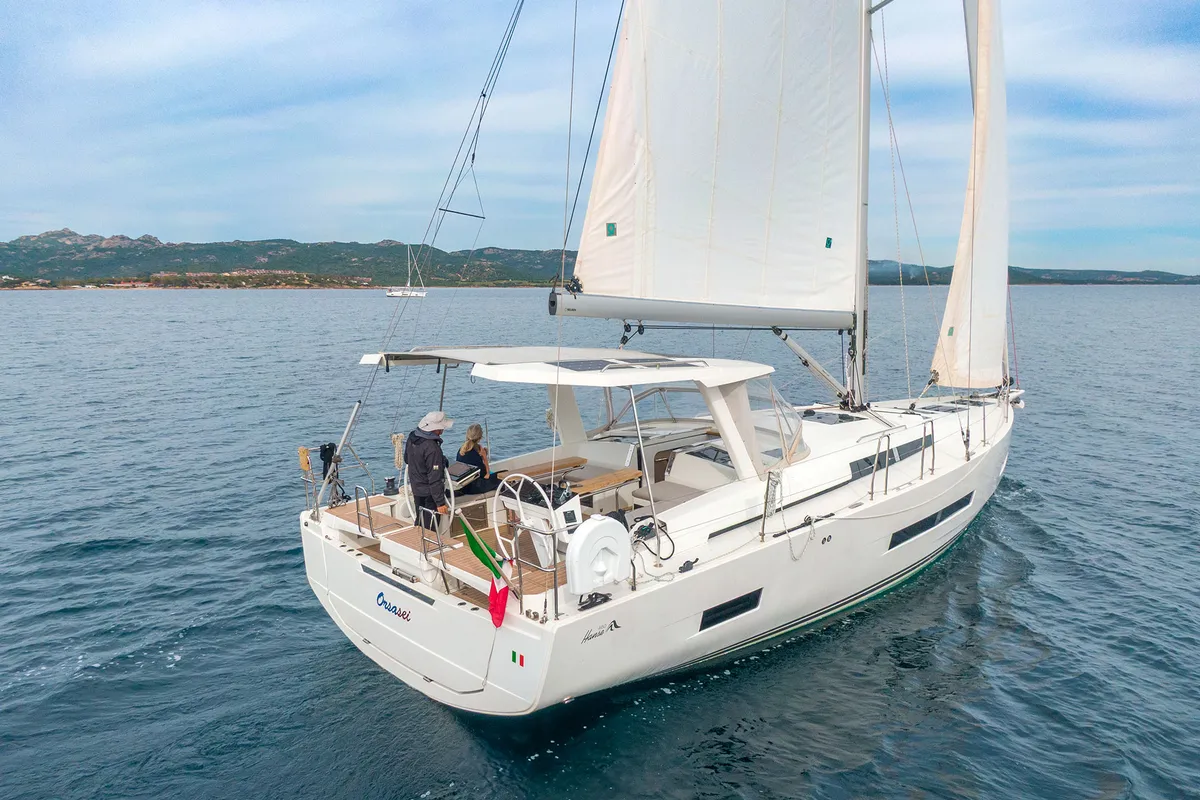 Exterior view of Orsasei - Owner version, A/C, Water maker, Solar Panel, a Hanse 460 sailboat at Cannigione, Italy