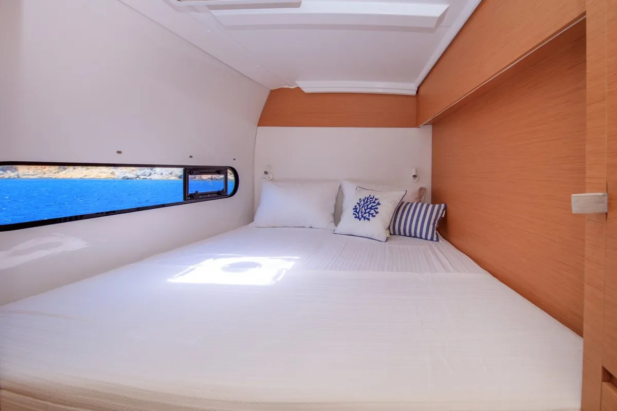 Cabin on Lizzy, a Excess 11 - 4 + 1 + 1 cab. catamaran at Fethiye, Turkey