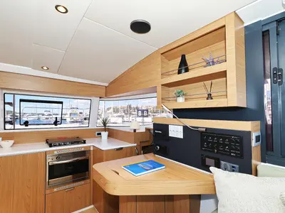 Galley of Arpina, a Bali Catsmart catamaran at Grad Šibenik, Croatia
