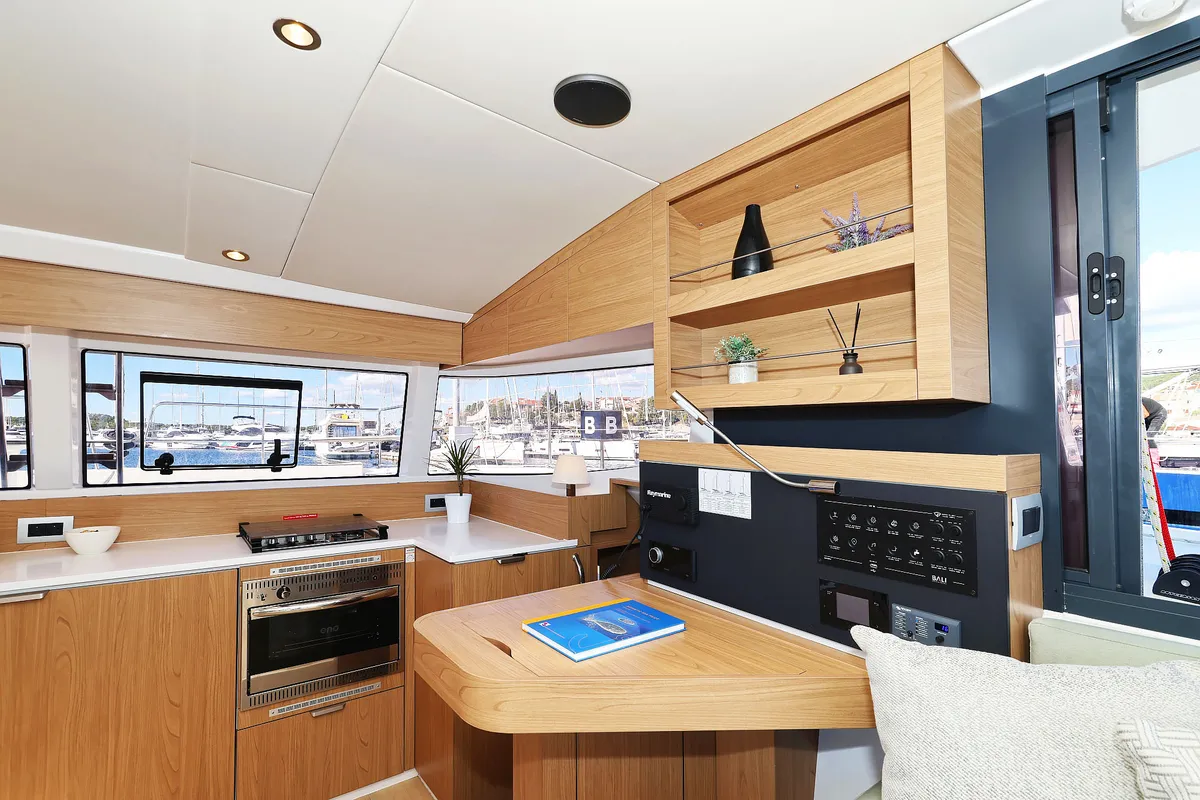 Galley of Arpina, a Bali Catsmart catamaran at Grad Šibenik, Croatia