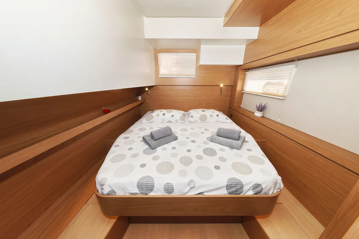 Cabin on Arpina, a Bali Catsmart catamaran at Grad Šibenik, Croatia