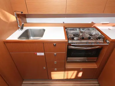 Galley of Summertime, a Bavaria C42 sailboat at Pirovac, Croatia