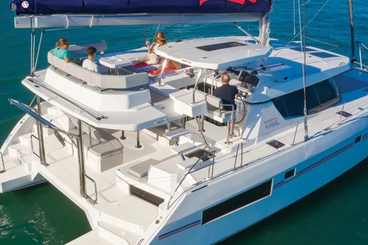 Exterior view of Moorings 4500L/10 Crewed, a Leopard 45 catamaran at Road Town, British Virgin Islands