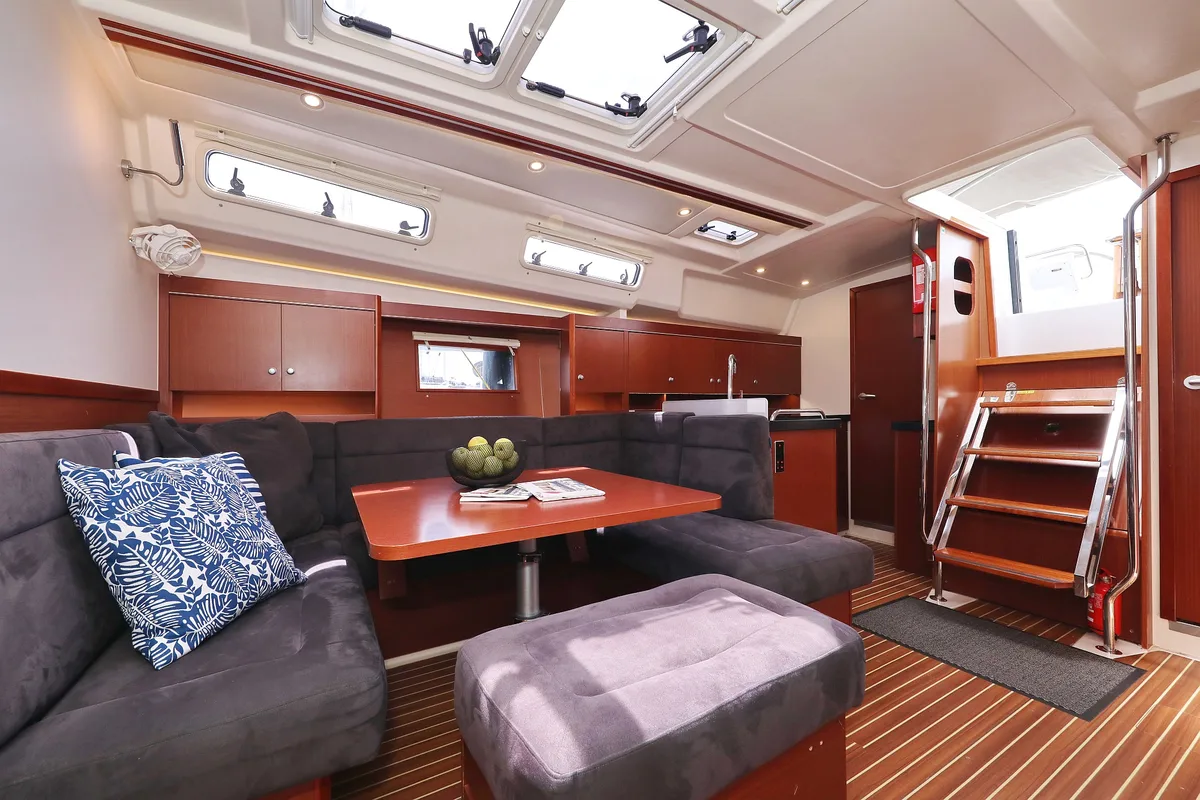 Cabin on Bare Necessities, a Hanse 455 sailboat at Grad Kaštela, Croatia