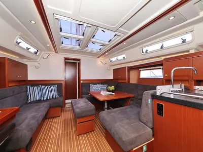 Salon of Bare Necessities, a Hanse 455 sailboat at Grad Kaštela, Croatia