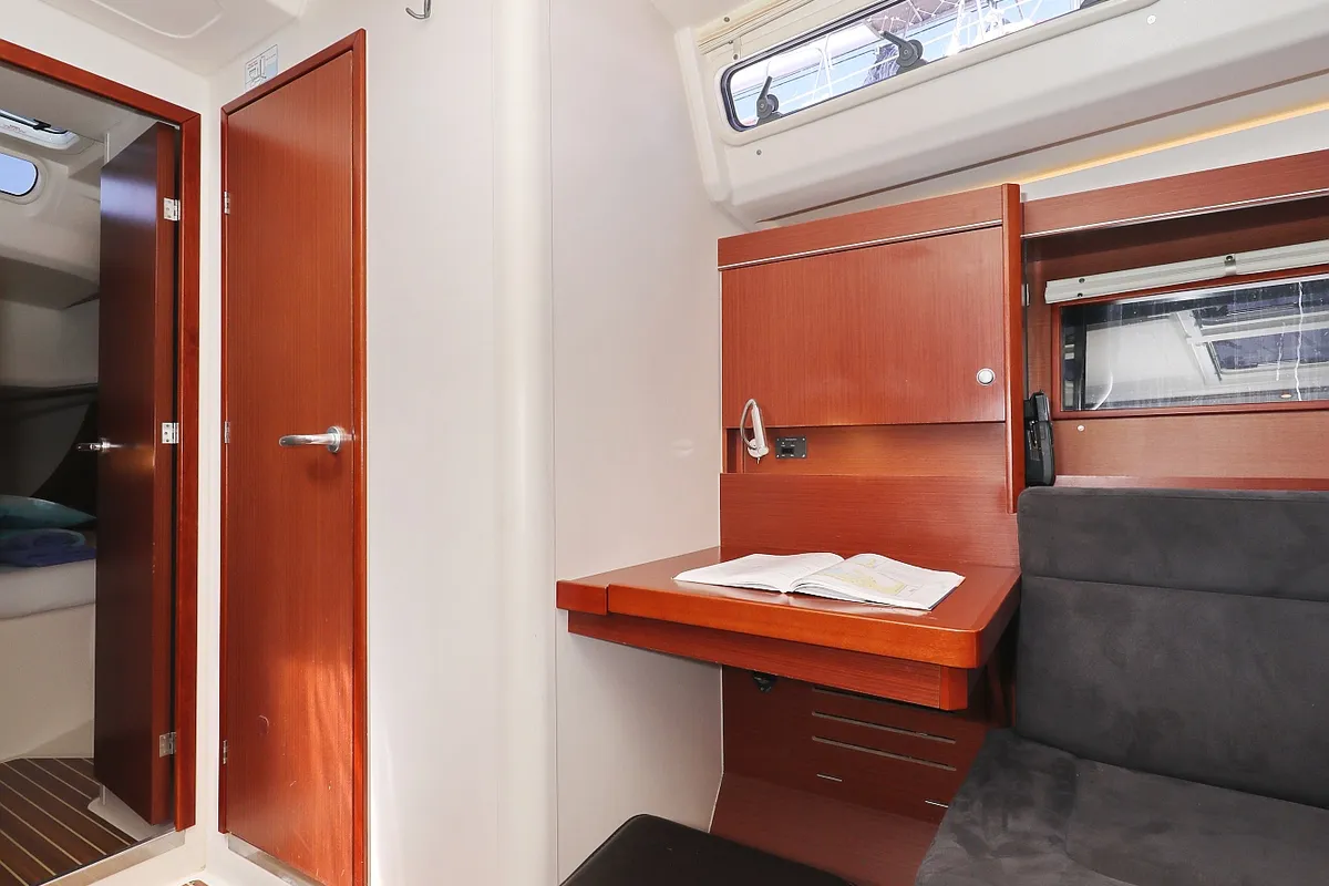 Salon of Bare Necessities, a Hanse 455 sailboat at Grad Kaštela, Croatia