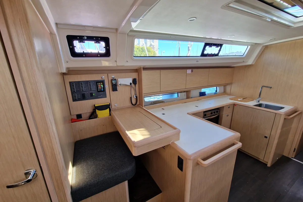 Galley of Eileen, a Bavaria C46 sailboat at Zadar, Croatia