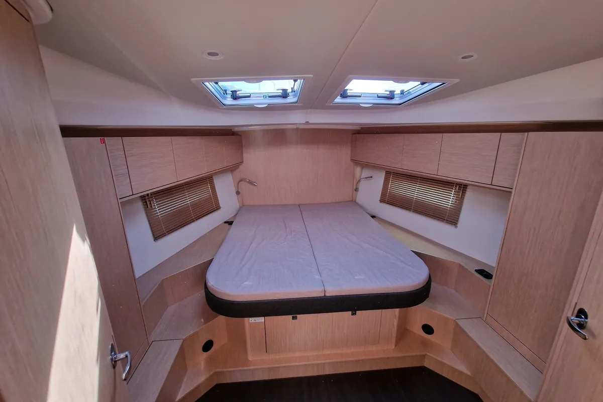 Cabin on Eileen, a Bavaria C46 sailboat at Zadar, Croatia