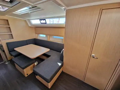 Salon of Eileen, a Bavaria C46 sailboat at Zadar, Croatia