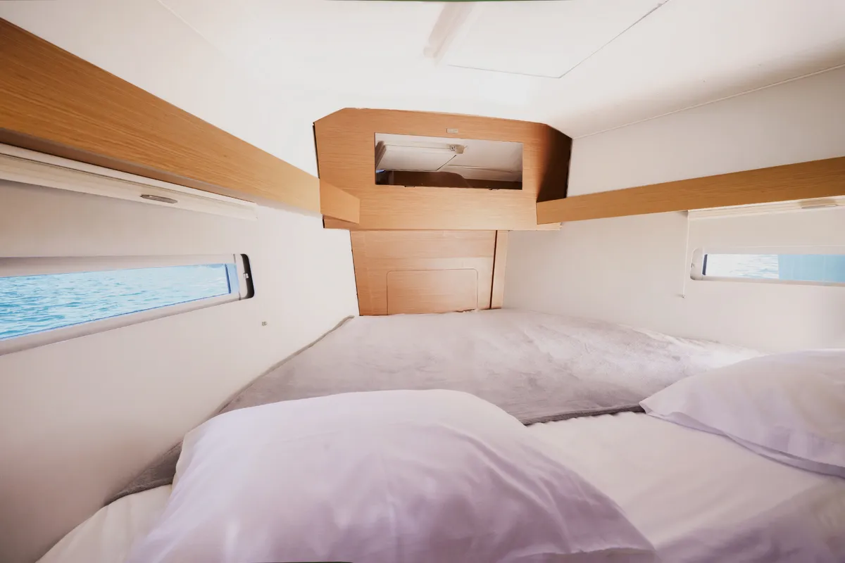 Cabin on Blue Dream, a Dufour 390 sailboat at Municipal Unit of Lefkada, Greece