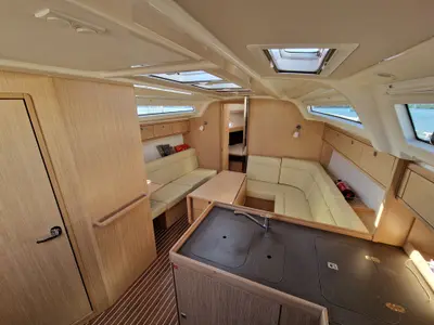 Salon of Sayra, a Bavaria Cruiser 37 sailboat at Murter, Croatia
