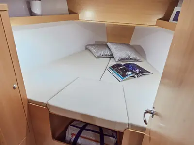 Cabin on Sunsail Sun Odyssey 319 Classic, a Jeanneau Sun Odyssey 319 sailboat at Cannigione, Italy