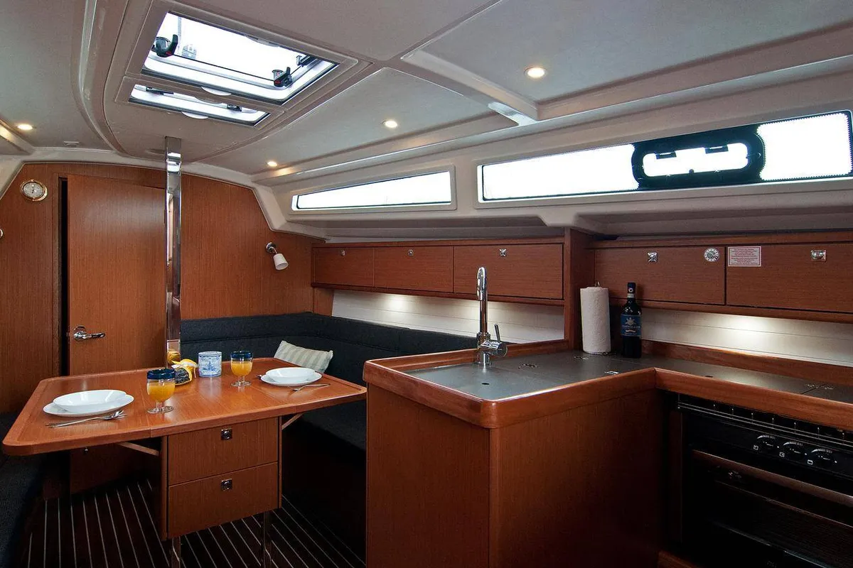 Galley of Adria Maša, a Bavaria Cruiser 34 sailboat at Split, Croatia