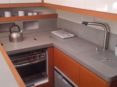 Galley of Atua, a Dufour 530 sailboat at Tonnarella, Italy