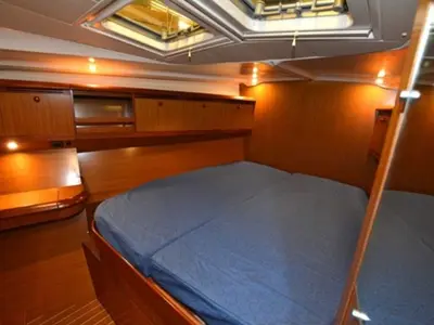 Cabin on Don Pepe, a Jeanneau Sun Odyssey 49 sailboat at Santa Maria di Leuca, Italy