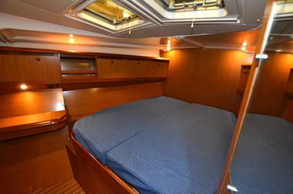 Cabin on Don Pepe, a Jeanneau Sun Odyssey 49 sailboat at Santa Maria di Leuca, Italy