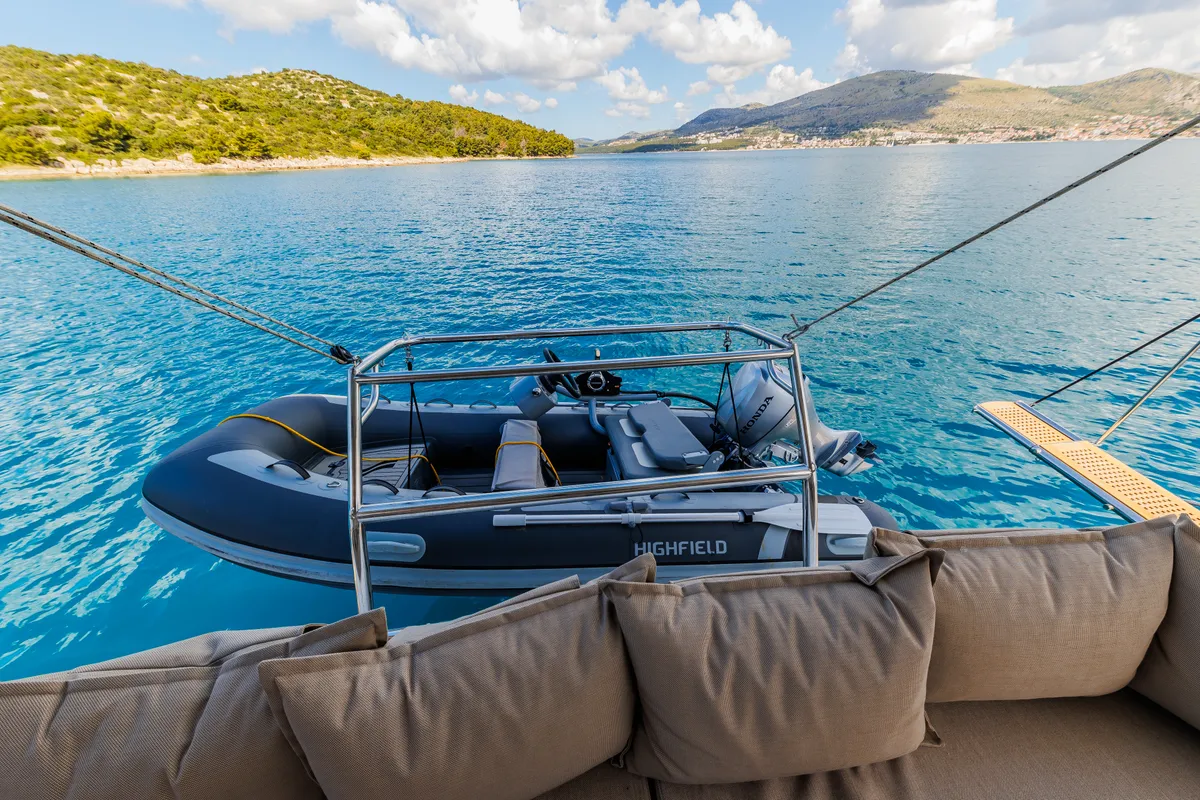 Sunshine, a Bali 4.6 catamaran at Seget Donji, Croatia