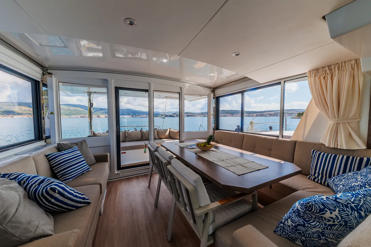 Salon of Sunshine, a Bali 4.6 catamaran at Seget Donji, Croatia