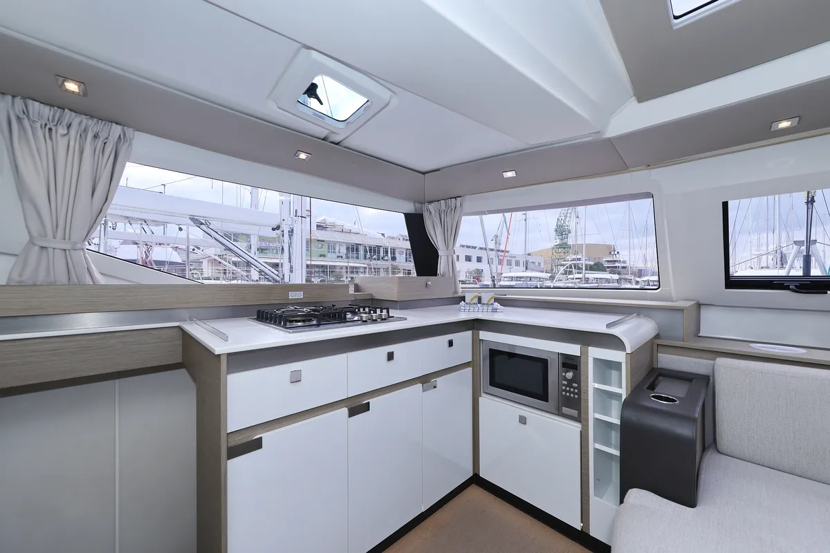 Galley of Sun Office, a Fountaine Pajot Elba 45 - 4 + 2 cab. catamaran at Trogir, Croatia