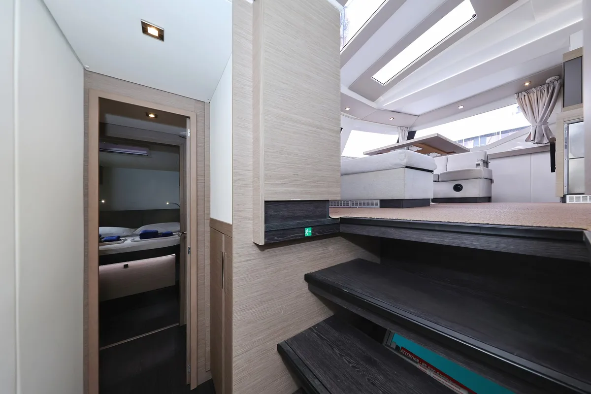 Cabin on Sun Office, a Fountaine Pajot Elba 45 - 4 + 2 cab. catamaran at Trogir, Croatia