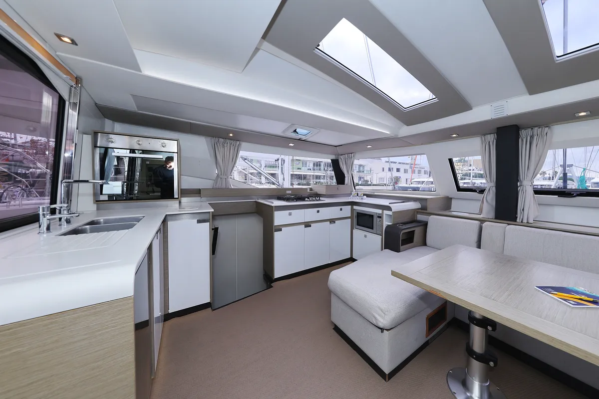 Galley of Sun Office, a Fountaine Pajot Elba 45 - 4 + 2 cab. catamaran at Trogir, Croatia