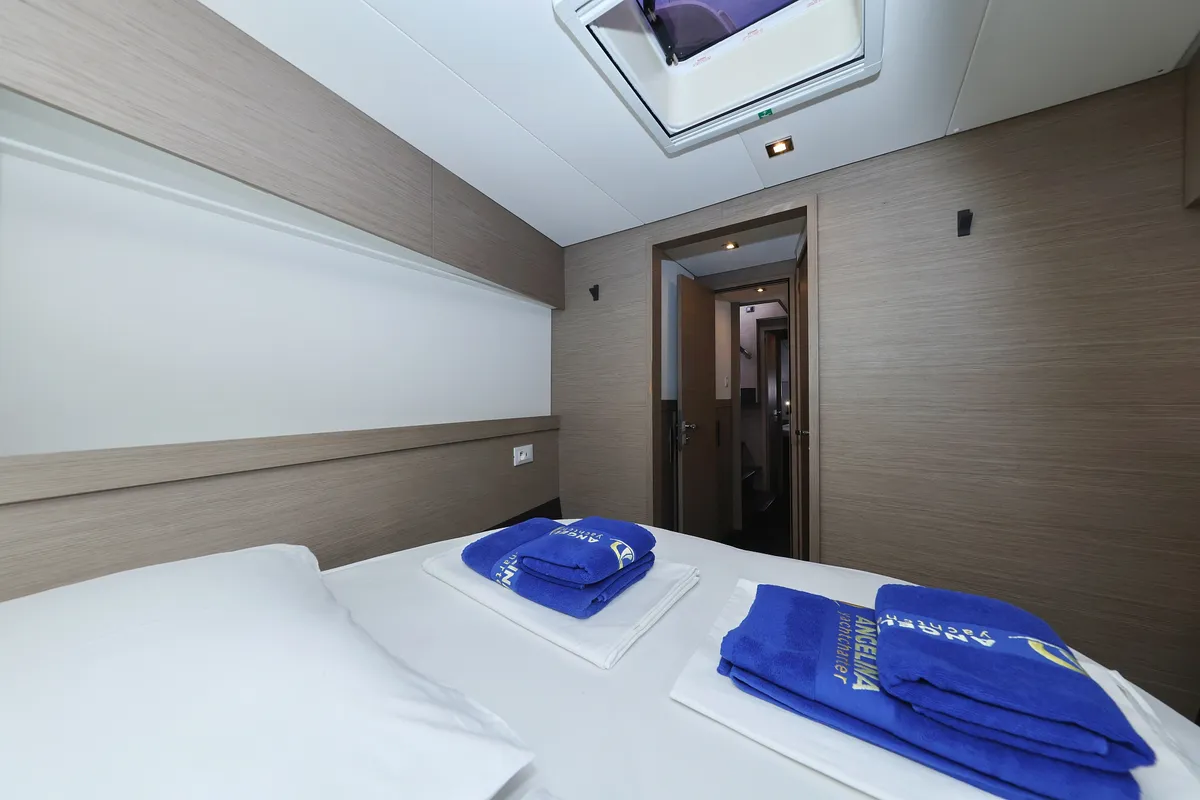 Cabin on Sun Office, a Fountaine Pajot Elba 45 - 4 + 2 cab. catamaran at Trogir, Croatia