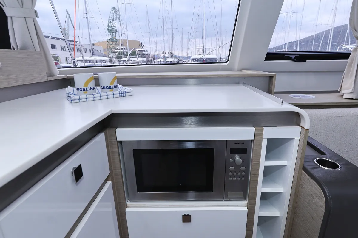 Galley of Sun Office, a Fountaine Pajot Elba 45 - 4 + 2 cab. catamaran at Trogir, Croatia