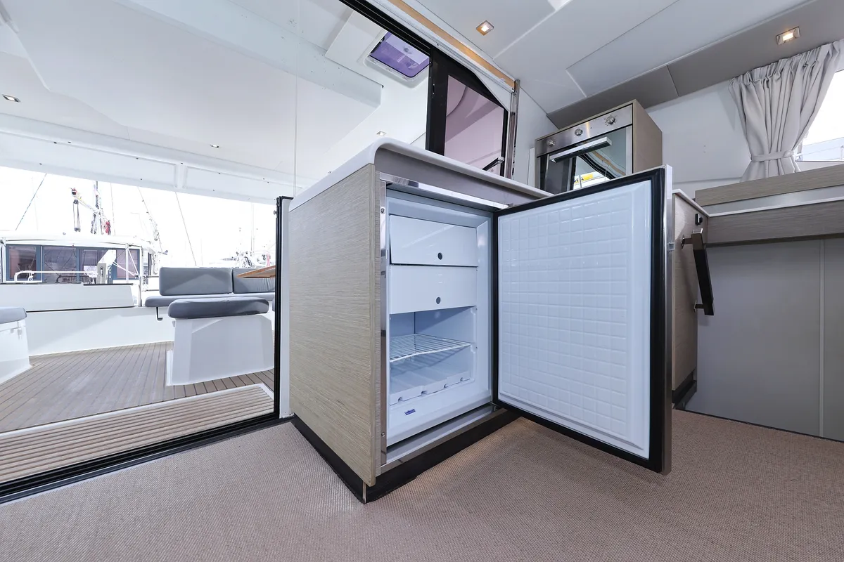 Galley of Sun Office, a Fountaine Pajot Elba 45 - 4 + 2 cab. catamaran at Trogir, Croatia