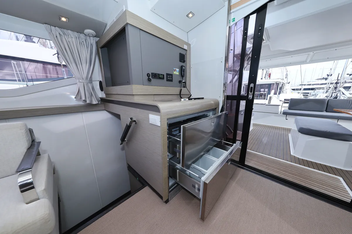 Galley of Sun Office, a Fountaine Pajot Elba 45 - 4 + 2 cab. catamaran at Trogir, Croatia