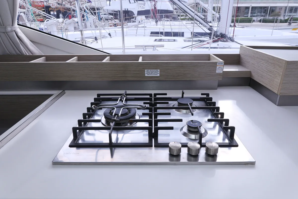 Galley of Sun Office, a Fountaine Pajot Elba 45 - 4 + 2 cab. catamaran at Trogir, Croatia