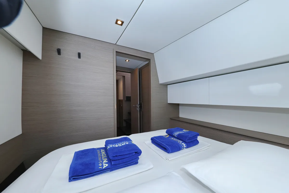 Cabin on Sun Office, a Fountaine Pajot Elba 45 - 4 + 2 cab. catamaran at Trogir, Croatia