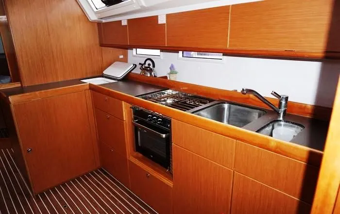 Galley of Amore Bavaria 46 Cruiser, a Bavaria 46 Cruiser sailboat at Municipal Unit of Lefkada, Greece