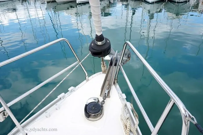 Deck of Amore Bavaria 46 Cruiser, a Bavaria 46 Cruiser sailboat at Municipal Unit of Lefkada, Greece