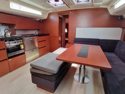 Galley of Moby Dick, a Hanse 508 sailboat at Thessaloniki, Greece