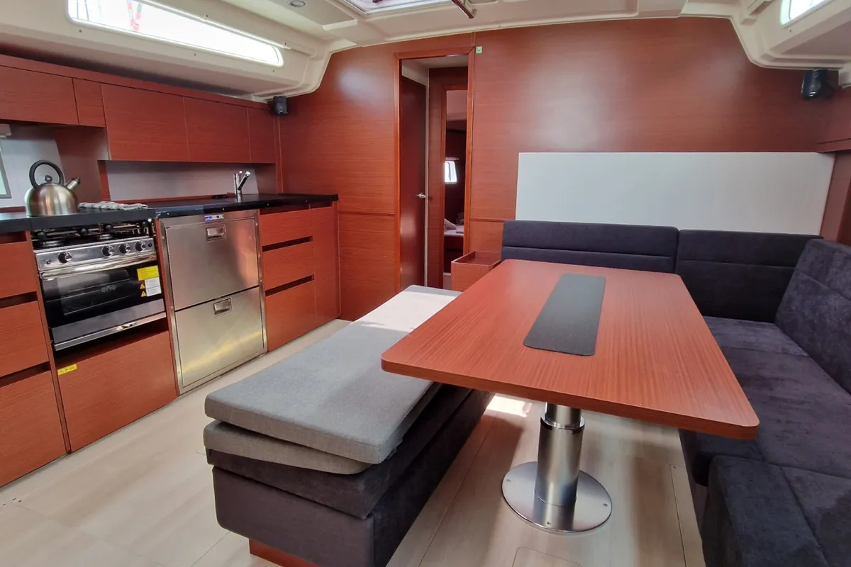 Galley of Moby Dick, a Hanse 508 sailboat at Thessaloniki, Greece