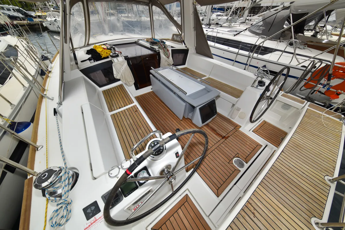 Deck of Hope, a Beneteau Oceanis 41 sailboat at Zadar, Croatia