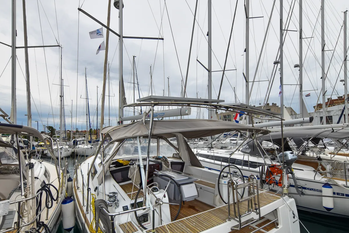 Exterior view of Hope, a Beneteau Oceanis 41 sailboat at Zadar, Croatia