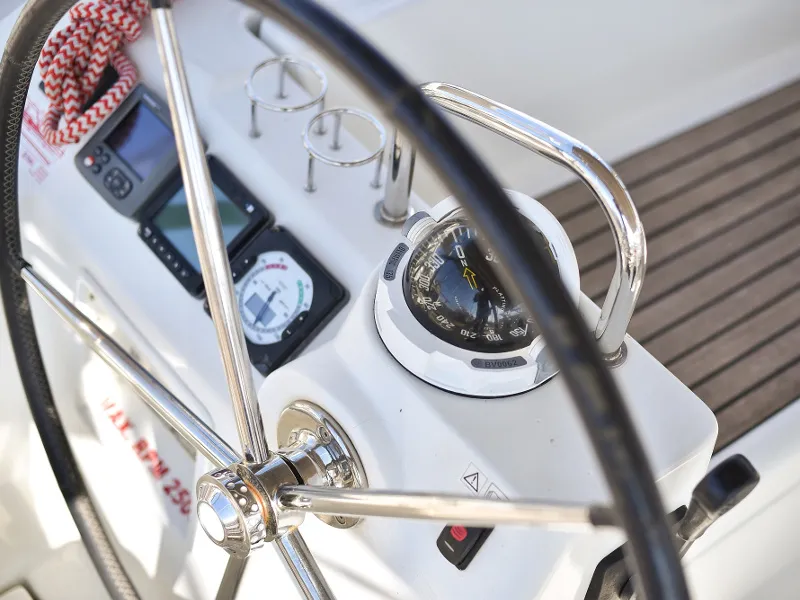Cockpit of Hope, a Beneteau Oceanis 41 sailboat at Zadar, Croatia