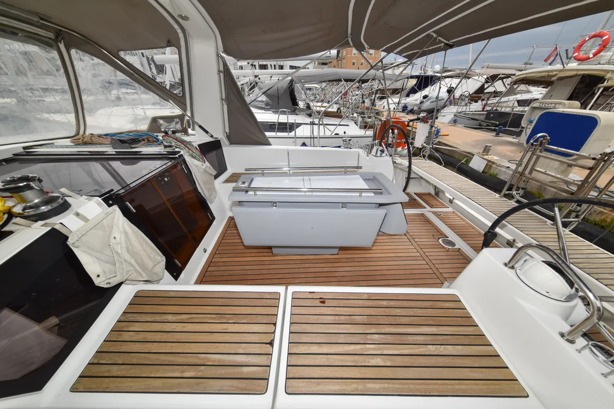 Deck of Hope, a Beneteau Oceanis 41 sailboat at Zadar, Croatia
