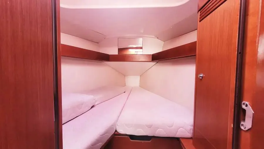 Cabin on Perig, a Beneteau Oceanis 31 sailboat at Saint-Cast-le-Guildo, France