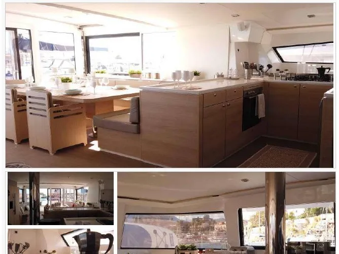 Galley of Stronghyle, a Bali 5.4 catamaran at Palermo, Italy