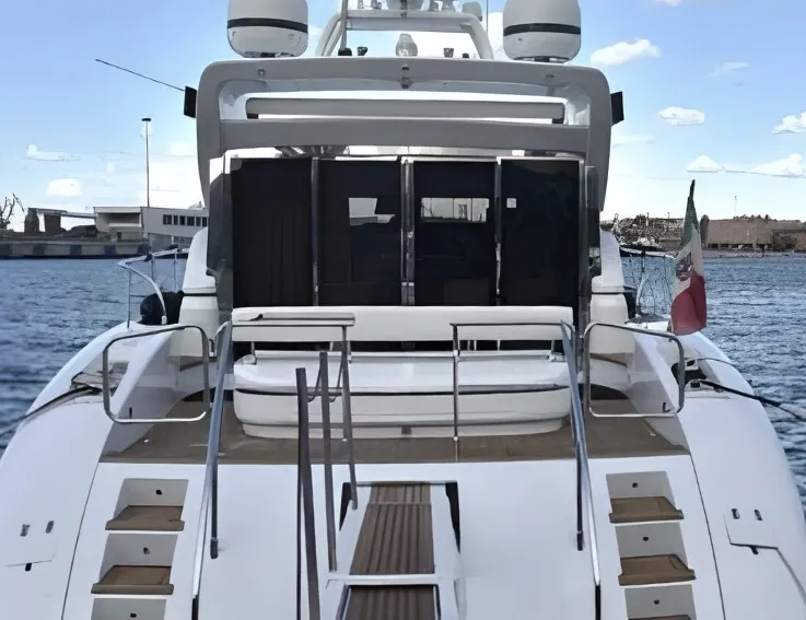 Lulu, a Mangusta 72 motor yacht at Castellammare di Stabia, Italy