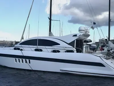 Lulu, a Mangusta 72 motor yacht at Castellammare di Stabia, Italy